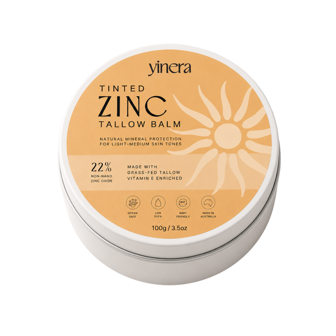 yinera tallow sunscreen zinc balm tinted bb cream
